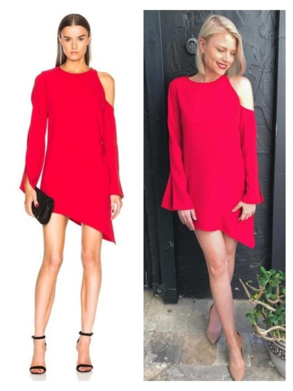 IRO Awati Asymmetrical Poppy Red Mini Dress US Large